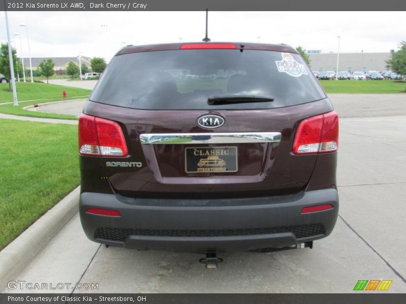 Dark Cherry / Gray 2012 Kia Sorento LX AWD