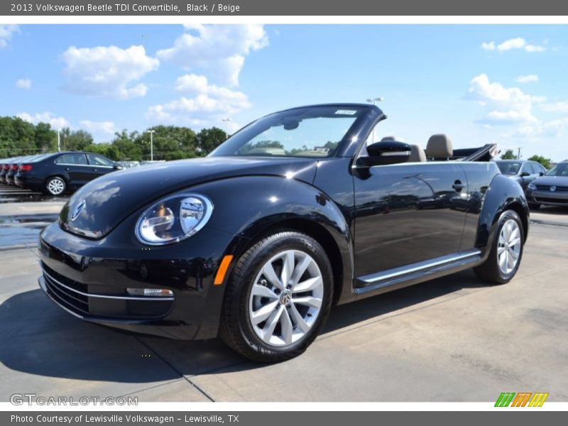 Black / Beige 2013 Volkswagen Beetle TDI Convertible