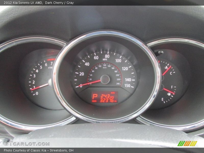 Dark Cherry / Gray 2012 Kia Sorento LX AWD