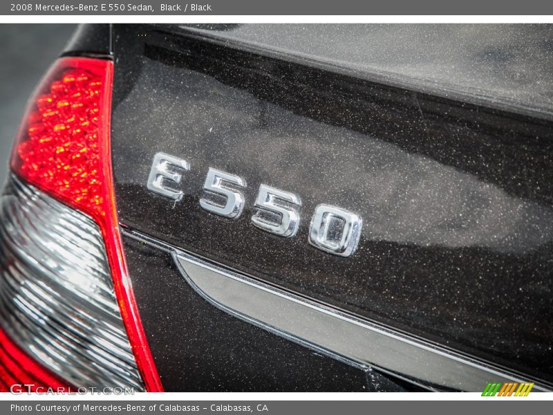 Black / Black 2008 Mercedes-Benz E 550 Sedan