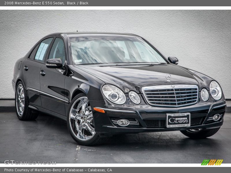 Black / Black 2008 Mercedes-Benz E 550 Sedan