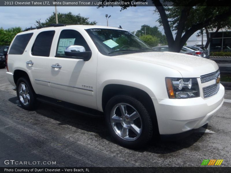 White Diamond Tricoat / Light Cashmere/Dark Cashmere 2013 Chevrolet Tahoe LTZ