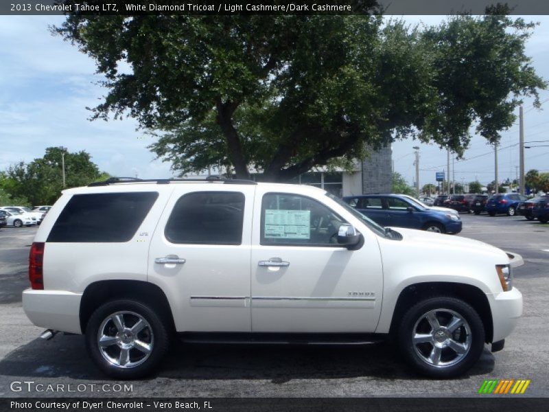 White Diamond Tricoat / Light Cashmere/Dark Cashmere 2013 Chevrolet Tahoe LTZ