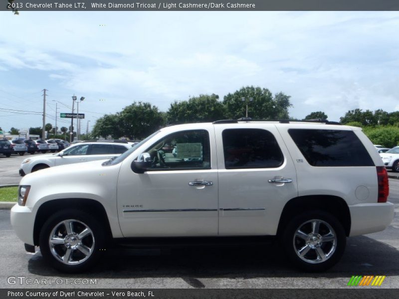 White Diamond Tricoat / Light Cashmere/Dark Cashmere 2013 Chevrolet Tahoe LTZ