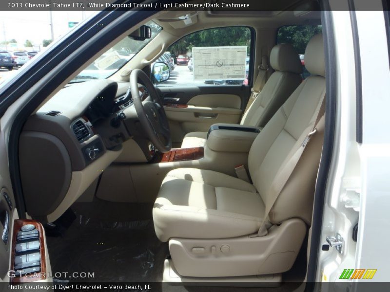 White Diamond Tricoat / Light Cashmere/Dark Cashmere 2013 Chevrolet Tahoe LTZ