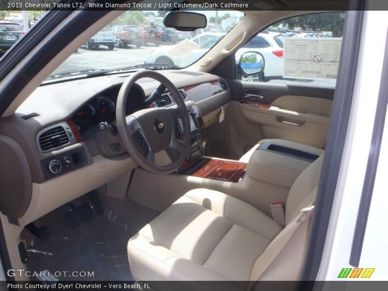 White Diamond Tricoat / Light Cashmere/Dark Cashmere 2013 Chevrolet Tahoe LTZ