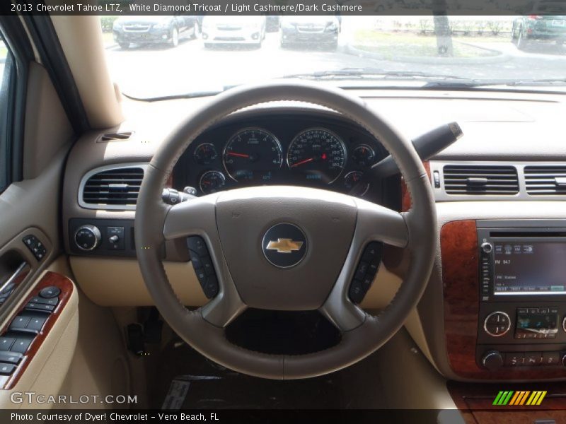 White Diamond Tricoat / Light Cashmere/Dark Cashmere 2013 Chevrolet Tahoe LTZ
