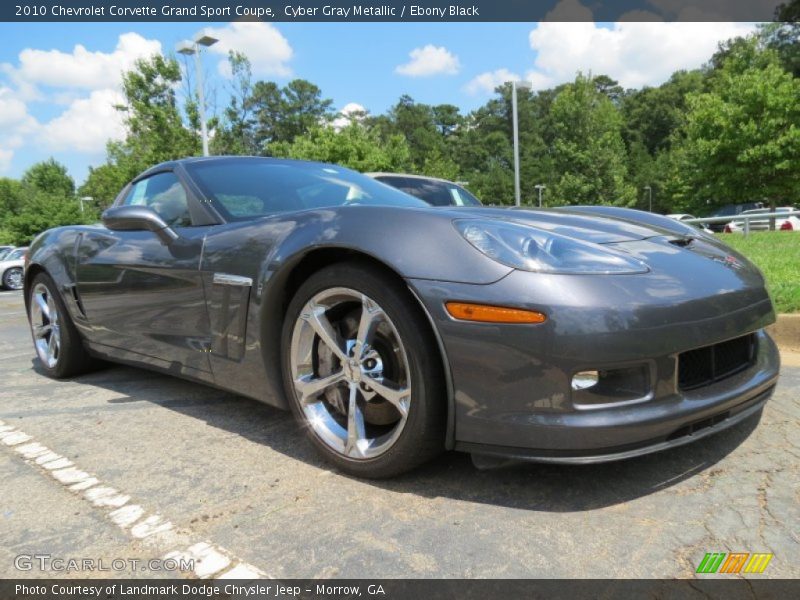Cyber Gray Metallic / Ebony Black 2010 Chevrolet Corvette Grand Sport Coupe