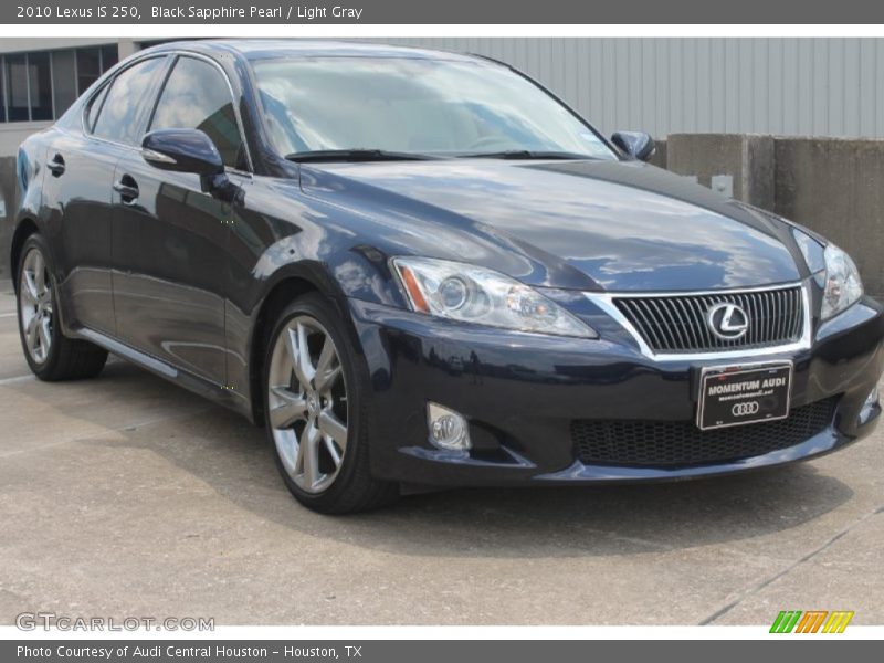 Black Sapphire Pearl / Light Gray 2010 Lexus IS 250