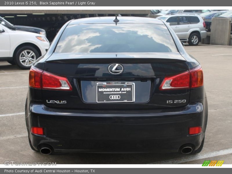Black Sapphire Pearl / Light Gray 2010 Lexus IS 250