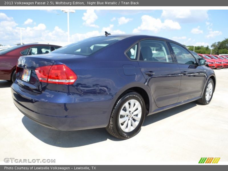 Night Blue Metallic / Titan Black 2013 Volkswagen Passat 2.5L Wolfsburg Edition
