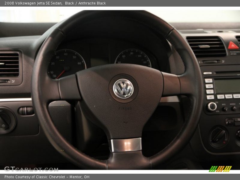 Black / Anthracite Black 2008 Volkswagen Jetta SE Sedan