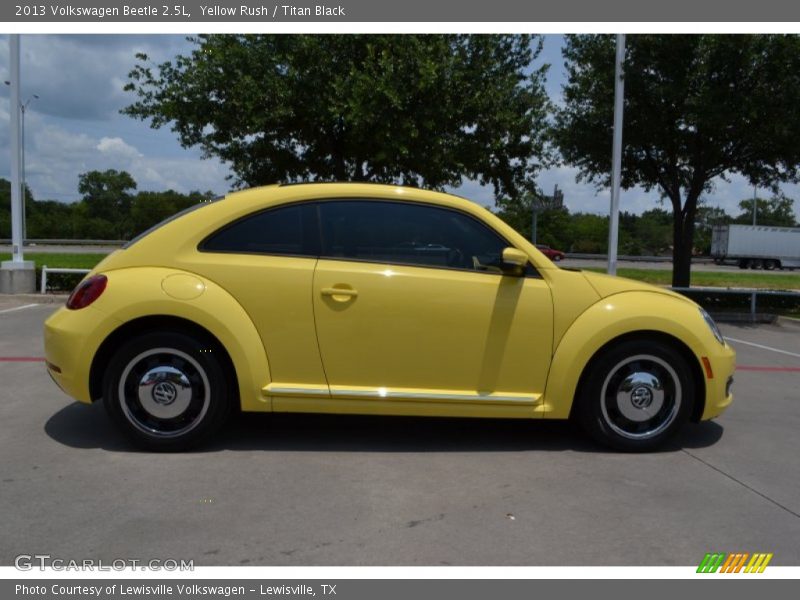 Yellow Rush / Titan Black 2013 Volkswagen Beetle 2.5L