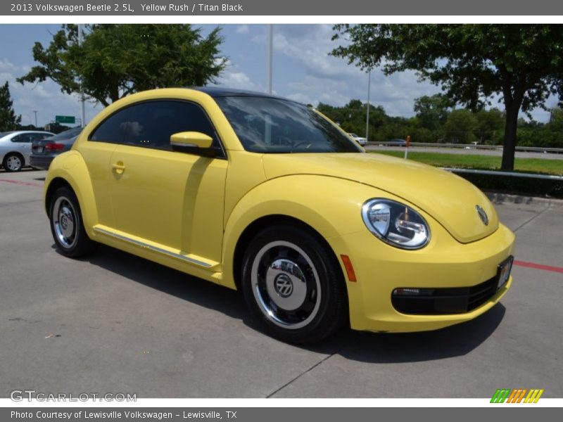 Yellow Rush / Titan Black 2013 Volkswagen Beetle 2.5L