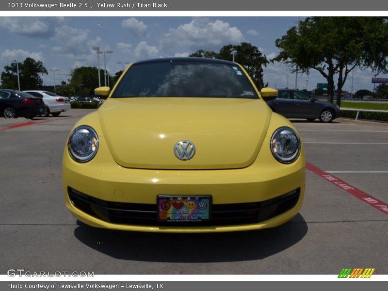 Yellow Rush / Titan Black 2013 Volkswagen Beetle 2.5L