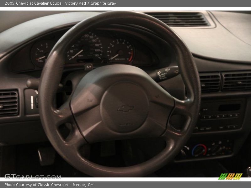 Victory Red / Graphite Gray 2005 Chevrolet Cavalier Coupe