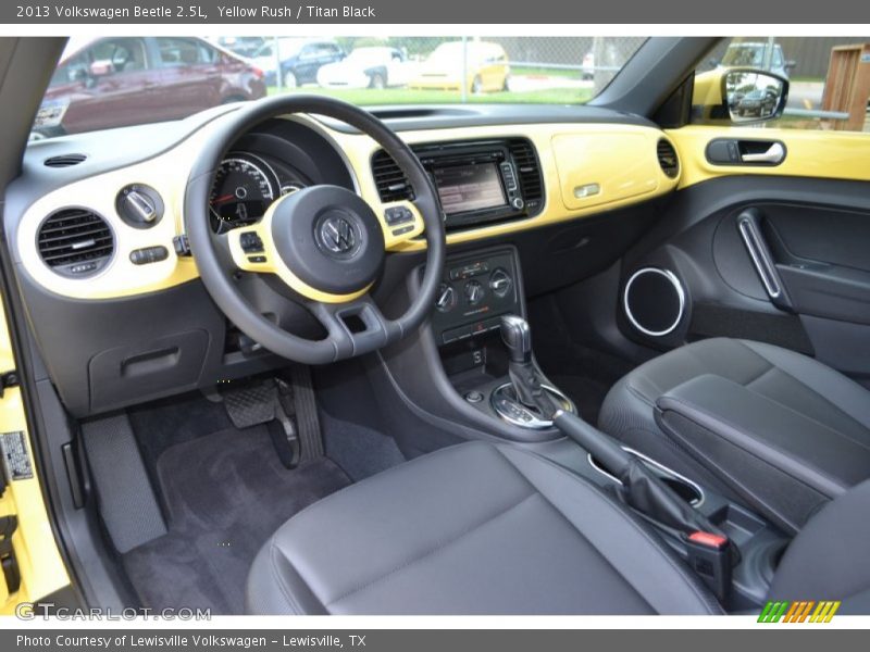 Yellow Rush / Titan Black 2013 Volkswagen Beetle 2.5L