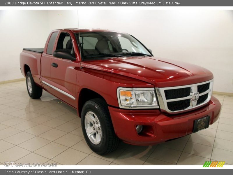 Inferno Red Crystal Pearl / Dark Slate Gray/Medium Slate Gray 2008 Dodge Dakota SLT Extended Cab
