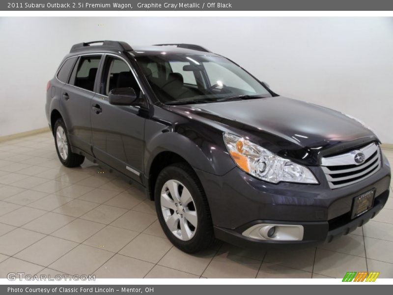 Graphite Gray Metallic / Off Black 2011 Subaru Outback 2.5i Premium Wagon