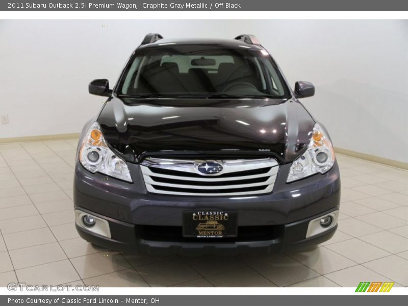 Graphite Gray Metallic / Off Black 2011 Subaru Outback 2.5i Premium Wagon