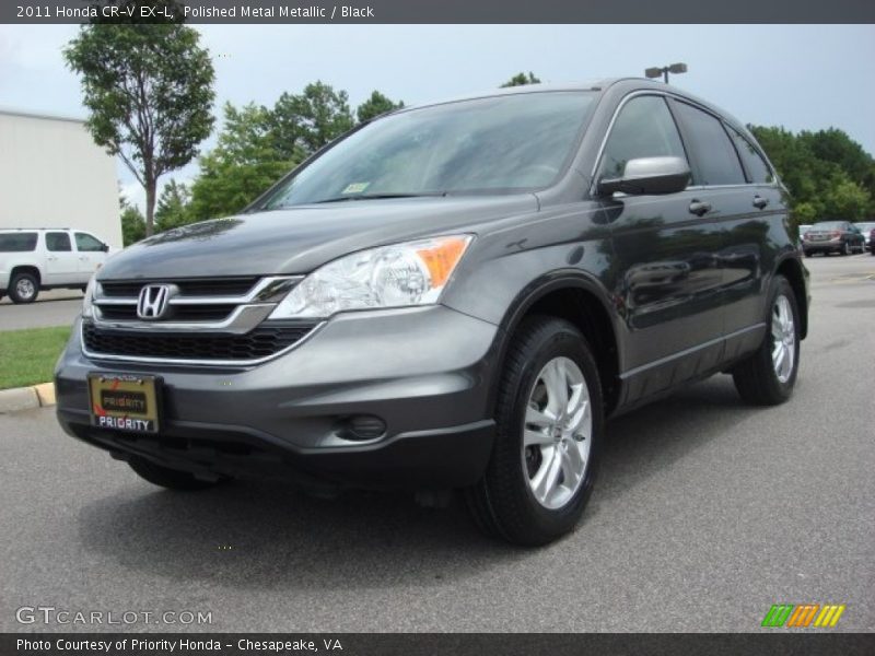 Polished Metal Metallic / Black 2011 Honda CR-V EX-L