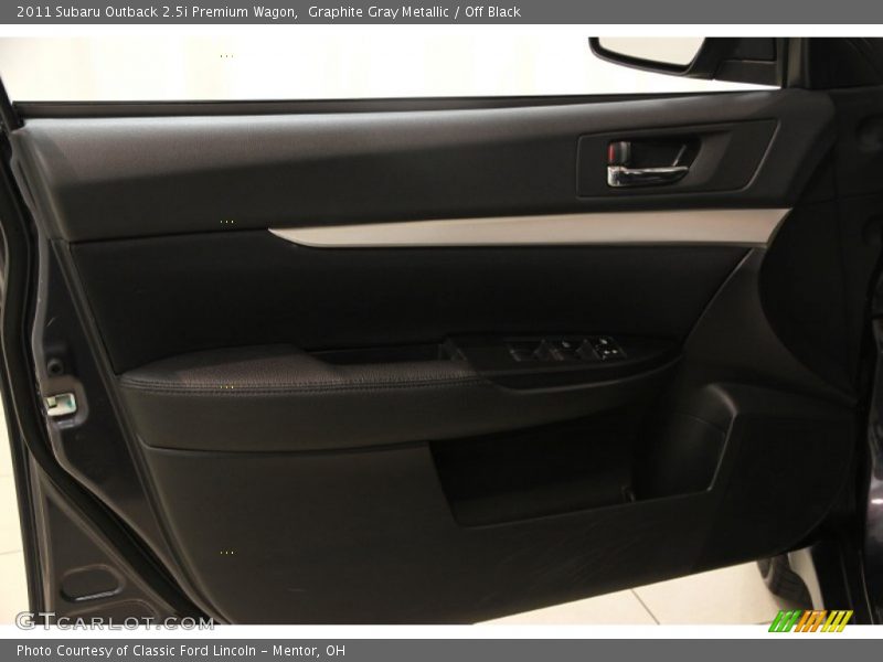 Graphite Gray Metallic / Off Black 2011 Subaru Outback 2.5i Premium Wagon