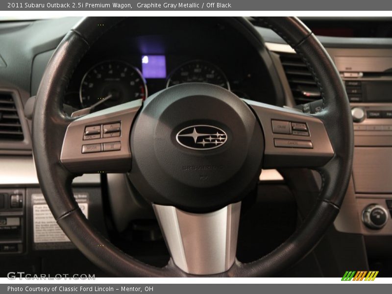 Graphite Gray Metallic / Off Black 2011 Subaru Outback 2.5i Premium Wagon
