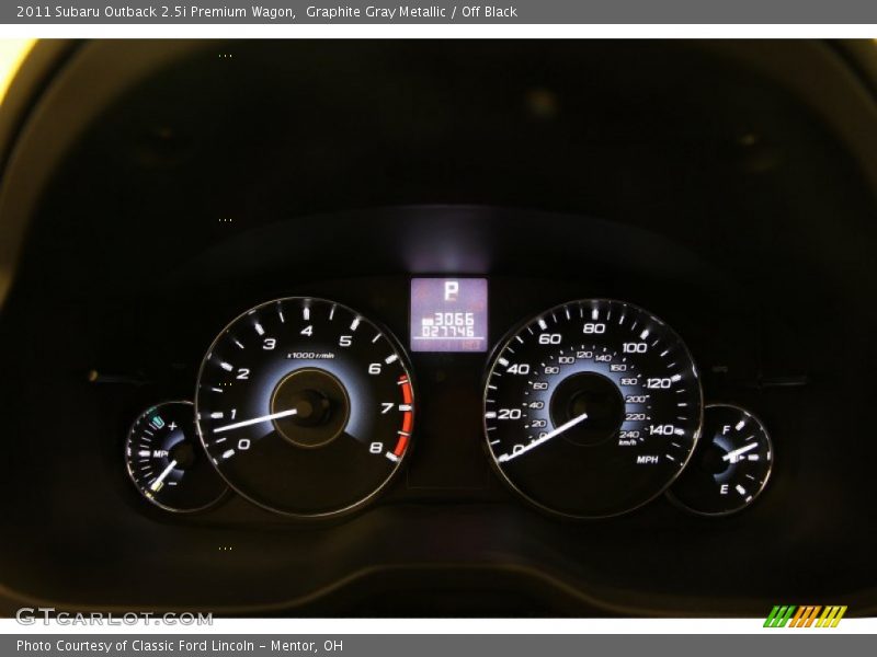 Graphite Gray Metallic / Off Black 2011 Subaru Outback 2.5i Premium Wagon