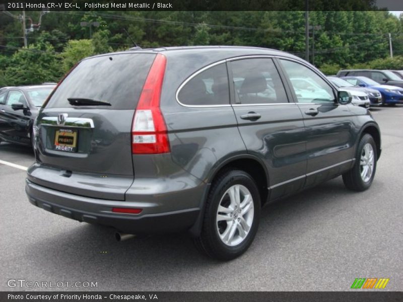Polished Metal Metallic / Black 2011 Honda CR-V EX-L