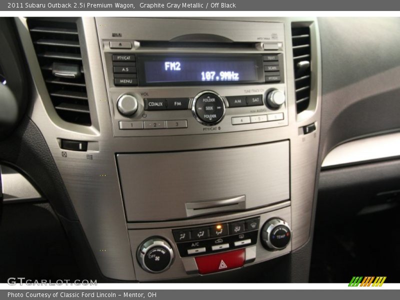 Graphite Gray Metallic / Off Black 2011 Subaru Outback 2.5i Premium Wagon