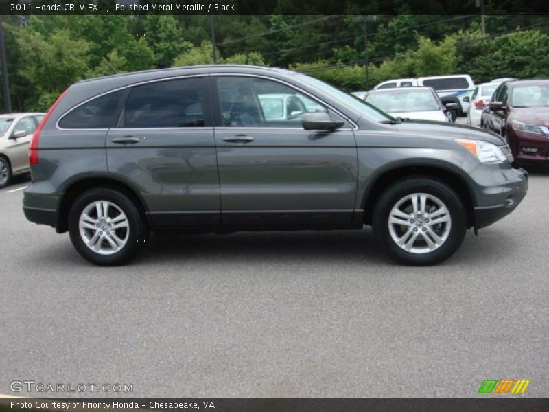 Polished Metal Metallic / Black 2011 Honda CR-V EX-L