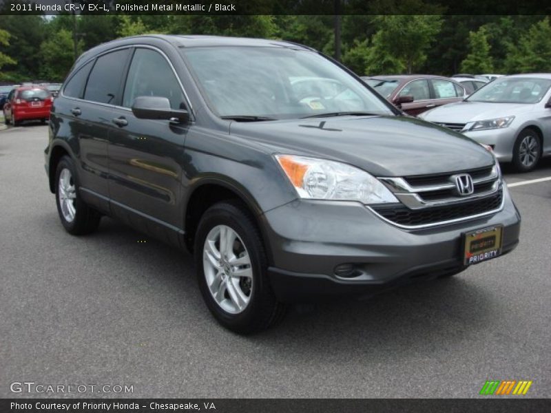 Polished Metal Metallic / Black 2011 Honda CR-V EX-L