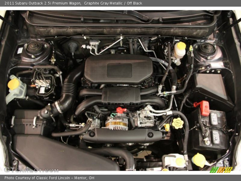 Graphite Gray Metallic / Off Black 2011 Subaru Outback 2.5i Premium Wagon