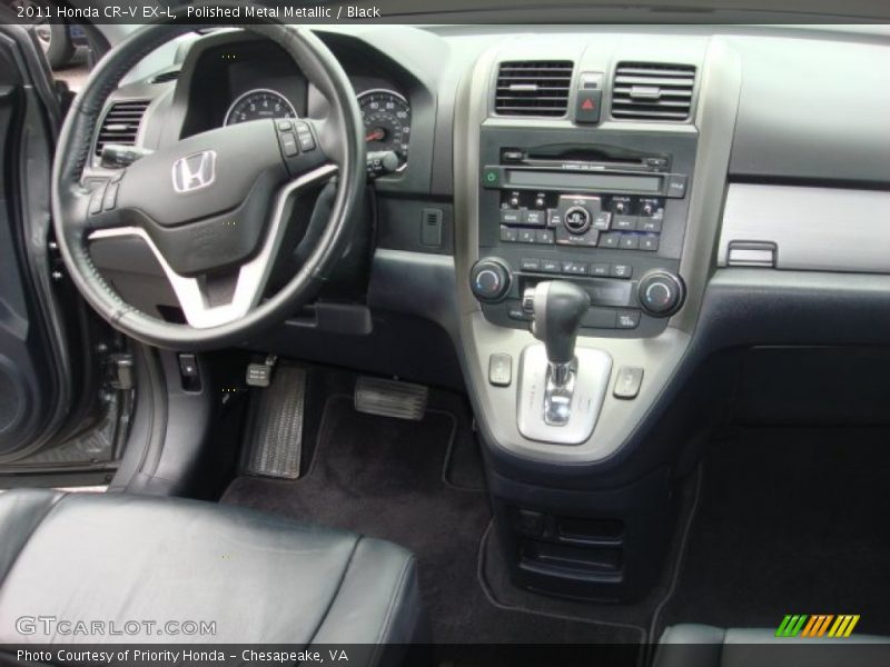 Polished Metal Metallic / Black 2011 Honda CR-V EX-L