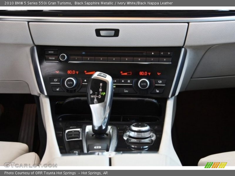 Black Sapphire Metallic / Ivory White/Black Nappa Leather 2010 BMW 5 Series 550i Gran Turismo