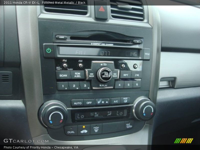Polished Metal Metallic / Black 2011 Honda CR-V EX-L