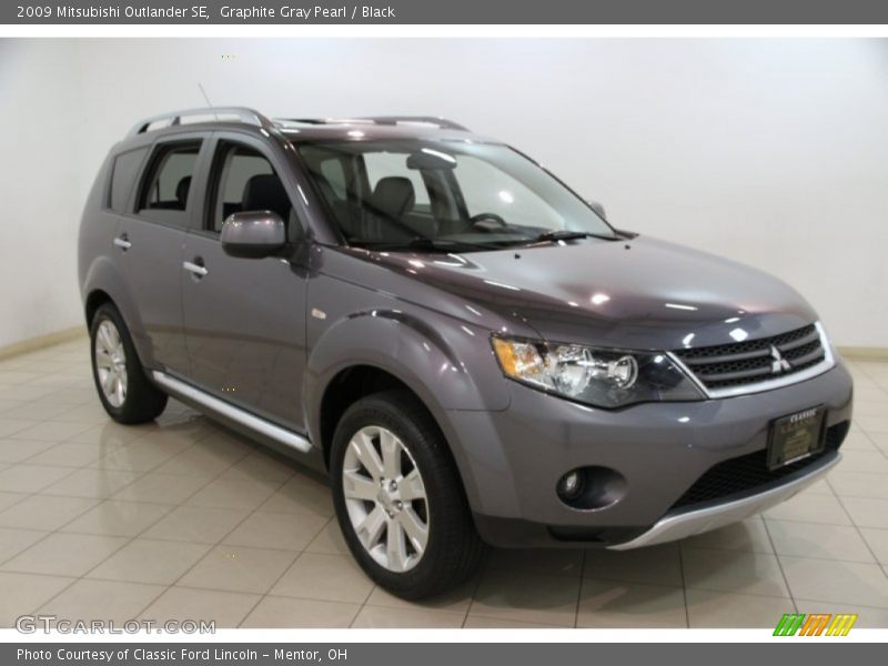 Graphite Gray Pearl / Black 2009 Mitsubishi Outlander SE