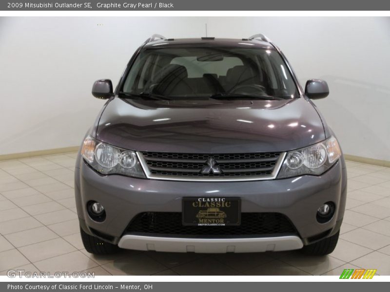 Graphite Gray Pearl / Black 2009 Mitsubishi Outlander SE