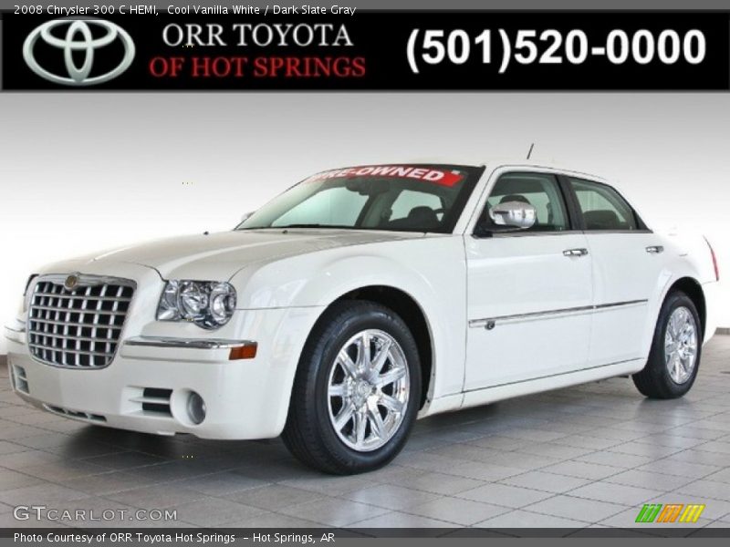 Cool Vanilla White / Dark Slate Gray 2008 Chrysler 300 C HEMI