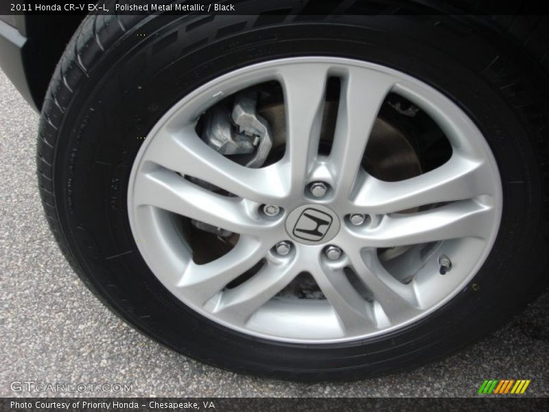Polished Metal Metallic / Black 2011 Honda CR-V EX-L