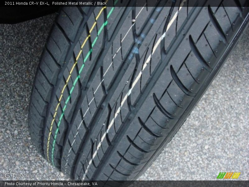 Polished Metal Metallic / Black 2011 Honda CR-V EX-L