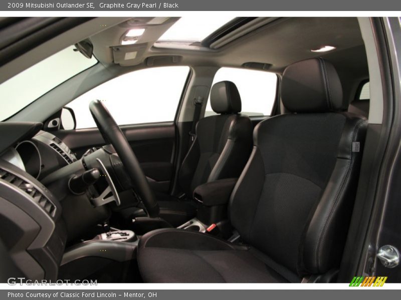 Graphite Gray Pearl / Black 2009 Mitsubishi Outlander SE