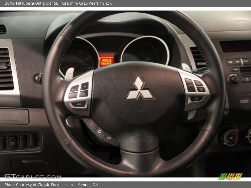 Graphite Gray Pearl / Black 2009 Mitsubishi Outlander SE
