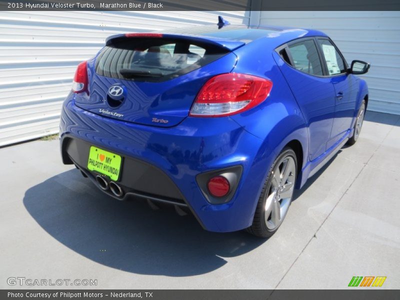 Marathon Blue / Black 2013 Hyundai Veloster Turbo