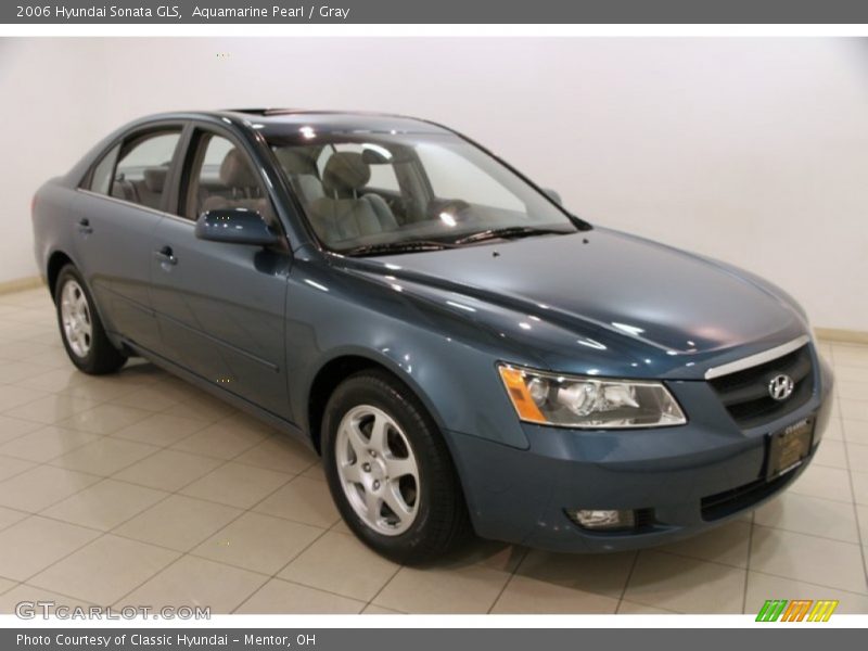 Aquamarine Pearl / Gray 2006 Hyundai Sonata GLS