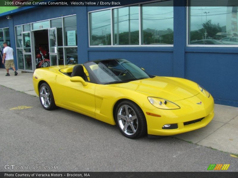 Velocity Yellow / Ebony Black 2006 Chevrolet Corvette Convertible