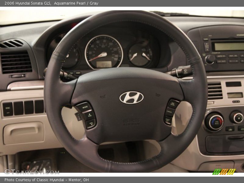 Aquamarine Pearl / Gray 2006 Hyundai Sonata GLS