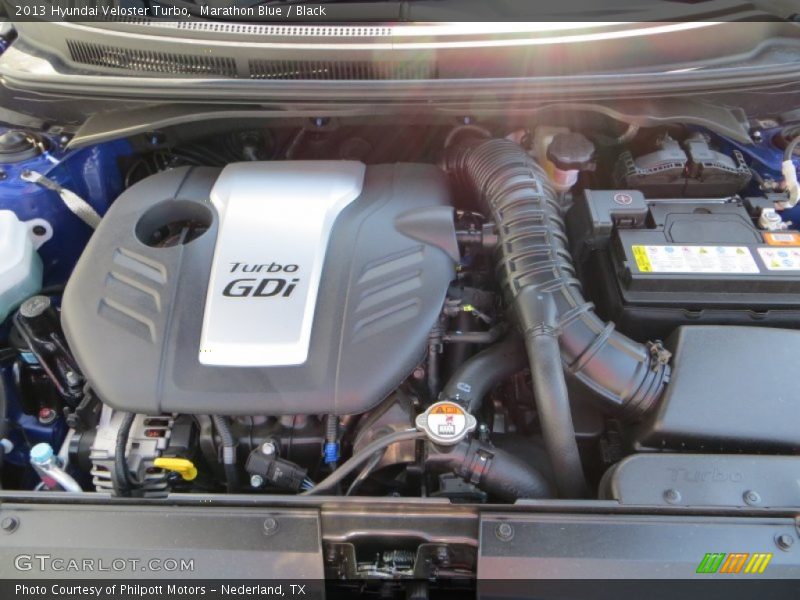 Marathon Blue / Black 2013 Hyundai Veloster Turbo