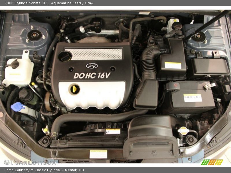Aquamarine Pearl / Gray 2006 Hyundai Sonata GLS