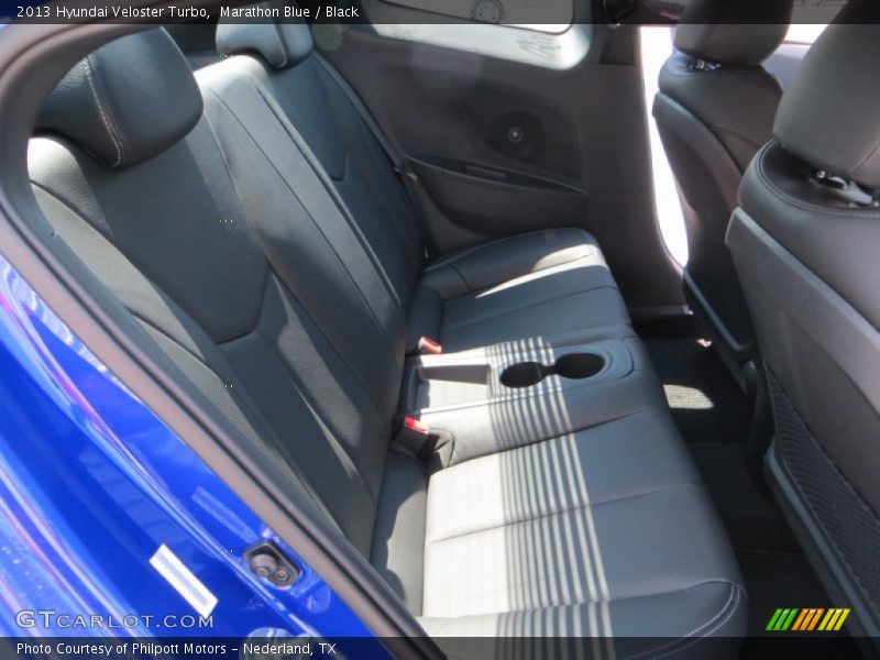 Marathon Blue / Black 2013 Hyundai Veloster Turbo